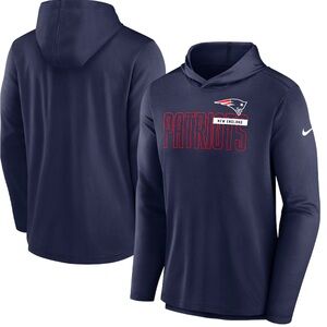Nike - New England Patriots - Lightweight Performance Hooded Long Sleeve T-Shirt